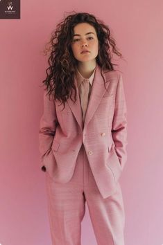 Pink Two Piece Suit for Women | eBay Pink Suit For Women, Womens Wedding Suit, Prom Suits Women, Prom Suits For Women, Women Prom Suit, Lgbt Wedding Attire, Suits For Women Prom, Rose Gold Suit, Pink Suits Women