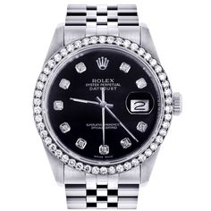 Rolex Datejust 36mm -16200- Black Dial Jubilee BandDiscover the Rolex Datejust 36mm with black dial and Jubilee band Rolex Datejust 36mm, Rolex Watch, Rolex Datejust, Rolex Watches, Rolex, Diamonds, Band, Gold, Black