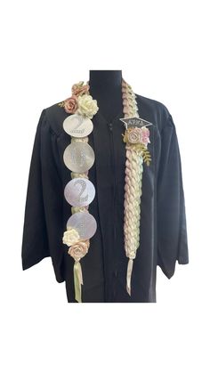 Triple braided ribbon lei made customized for your special occasion! This beautiful lei will perfectly accent the graduation cap and gown making your graduate feel extra special. Braided Ribbon Lei, Gown Making, Braided Ribbon, Graduation Cap And Gown, Ribbon Lei, Cap And Gown, Grad Cap, Graduation Cap, Lei