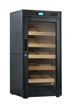 The Redford Lite Electric Humidor Cabinet | 1250 Cigars Humidor Cabinet, Style Shelves, Metal Slide, Interior Accents, Cigars And Whiskey, Humidor, Hygrometer, White Led Lights, Shelf Styling