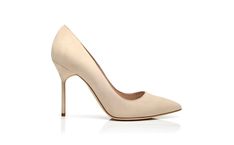 BB | Beige Suede Pointed Toe Pumps | Manolo Blahnik Beautiful Wardrobe, High Heels Stilettos, Court Shoes, Clothing Ideas, Manolo Blahnik, Nice Shoes, Calf Leather, All Products, Shoes Heels