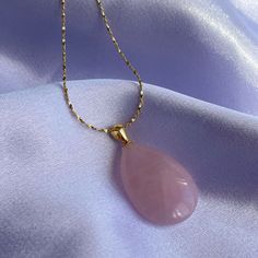 Luxury drop Rose Quartz pendant featuring 18k gold filled chain (sterling silver or stainless steel) to show your love and tender feelings! Comes in luxury gift box and postcard! Rose quartz enhances self-esteem and self-confidence, improves mutual understanding between people. This stone gives vitality to its owner, promotes the development of sensuality, increases creativity 💖 Few reasons to choose Rose Quartz jewelry:💖 ꕥ The crystal par excellence for any matters relating to the emotions. ꕥ Rose Quartz Necklace In Rose Gold For Gift, Rose Gold Rose Quartz Necklace Gift, Rose Gold Necklace With Rose Quartz As A Gift, Rose Gemstone Jewelry As A Gift, Rose Gemstone Jewelry For Gift, Pink Briolette Necklace For Gift, Rose Gold Rose Quartz Jewelry Gift, Rose Gold Rose Quartz Jewelry Perfect For Gifts, Pink Gold Rose Quartz Jewelry For Gift