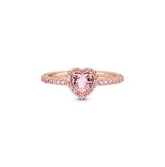 in stock Sparkling Elevated Heart Ring, Pink Rings Heart, Elevated Heart Ring, Promise Rings Pandora, Kendra Scott Ring, Pink Wedding Rings, Pandora Gold, Pandora Pink, Pink Diamond Ring