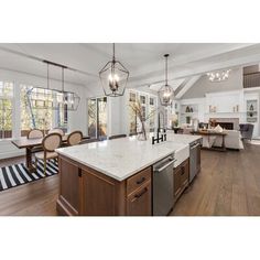 a large open concept kitchen and living room