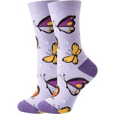 PRICES MAY VARY. 【Women Crew Cute Socks】Funny Colorful Socks is Stretchy and Comfy ,Except Every Day Use, Suitable for Birthday, Anniversary, Valentines Day, Father's Day, or Friendship Gifts. 【THE DAILY VERSATILE ACCESSORIES FOR YOU】These funky novelty dress/crew socks are great to be worn as daily trouser socks, business office suit socks, sneaker socks,groomsman wedding dress socks.Wear these crazy socks with fresh white kicks, metallic sandals (socks and sandals is cool now) 【IDEAL GIFT FOR Fruit Socks, Mens Winter Socks, Animal Food, Floral Socks, Trendy Socks, Food Fruit, Winter Socks, Women Socks, Cute Socks