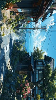 an image of some buildings and trees in the background