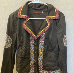 Reposhing This Item I Purchased From @Shippee77. Loved It, But Ready To Rotate For Something New. Questions? Leave A Comment Below! Embroidered Jacket, Johnny Was, Black Pink, Jackets & Coats, Jackets For Women, Pink, Women Shopping, Black, Color