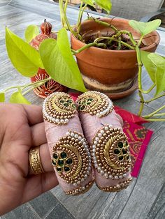 This is a beautiful hand made bangle with high quality stone. Maggam Work Bangle. ‼️No allergies  ‼️Soft Fabric  !! Elegant hand work Designer made bangle  can be worn for any occasion. Ships immediately. Maggam Bangles Designs, Maggam Work Bangles Designs, Pink Handmade Traditional Bangle, Traditional Pink Bangle As Gift, Traditional Pink Bangle For Gift, Handmade Bohemian Pink Bangle, Handmade Pink Bohemian Bangle, Handmade Bangle For Celebrations, Traditional Handmade Pink Bracelets