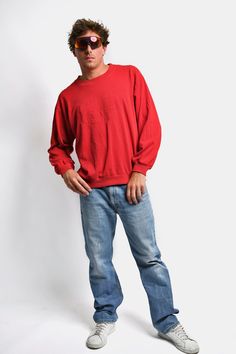 🚀Need to get your order super fast? Choose DHL Express shipping upgrade in your cart. It takes only 1-2 b. days to European Union countries and 2-5 b. days to USA, Canada and all other countries. Orders are ready to ship in 1 b. day. 🔥LACOSTE vintage red sweatshirt for men. Size - XL. Model is 181 cm / 5ft 11.2" tall and usually wears size M/L. Good vintage condition. Only 1 available! All orders are shipped every day Worldwide from 🇪🇺EU. Safe registered standard delivery with courier and tr Retro Sweater With Relaxed Fit For Streetwear, Retro Relaxed Fit Sweater For Streetwear, 90s Red Cotton Sweatshirt, Red 90s Style Streetwear Sweater, Vintage Sweatshirt With Relaxed Fit Long Sleeve, Vintage Relaxed Fit Sweatshirt With Long Sleeves, Vintage Relaxed Fit Long Sleeve Sweatshirt, Vintage Long Sleeve Sweatshirt Relaxed Fit, Casual Red Sweater