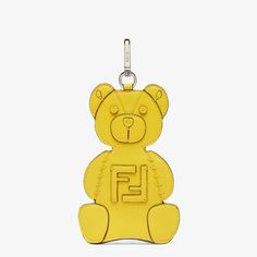 Bear-shaped pendant charm to team with the bag and use as a coin purse. Logo snap clip. Made of yellow full-grain leather. Zip pocket on the back. Finished with hand-sewn tone-on-tone stitching. Palladium-finish metalware. Made in Italy. One Size Fendi Cafe, Fendi Bag Charm, Fragrance Gift, Clutch Pouch, Yellow Leather, Boot Accessories, Boston Bag, Fendi Bags, Full Grain Leather