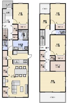 the floor plan for two story houses