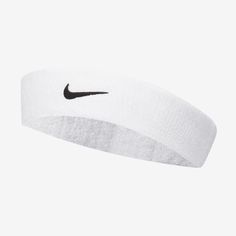 Featuring comfortable, absorbent fabric, the Nike Swoosh Headband stays in place and helps you stay dry, so you can play your best even when things heat up. Nike Wristbands, Volleyball Headbands, Nike Headband, Nike Headbands, Thick Headbands, Headband White, Cute Nike Outfits, White Headband, Cute Nikes