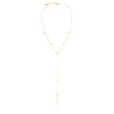 Put a sparkling finishing touch on your evening look with Adina Eden's Diamond By The Yard Lariat, featuring an array of dazzling diamonds set into a delicate 14K gold chain lariat. Flaunt this gem with a few essential 14K chains and a chic little black dress for an exquisite view. Product Details 14K Gold 9 Brilliant Cut Round Diamonds: 0.14 CT H Color Diamonds S1, Clarity Length: 16" + 1" Extender Drop Down Length: 6" Diamond By The Yard, Sell Gold, Gold Plated Sterling Silver, Quality Jewelry, Gold Chain, Gold Chains, Round Diamonds, Sterling Silver Jewelry, Diamond Jewelry