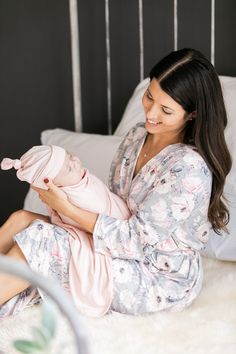 ** This is a pre-order. Please see shipping details for estimated shipping timeframe. Maternity/Postpartum Robe with Coordinating Swaddle blanket, Hat, and Bow (These are very soft and stretchy) ONE SIZE FITS MOST POSTPARTUM/MATERNITY ROBE: > Length - 38 inches > Width - 62 inches (this is with the robe open/laid flat). The robe does include an inside tie. SWADDLE BLANKET: > 47 inches by 47 inches > this is large and can be used as baby blanket/toddler blanket MATERIAL > 95% Cotto Mommy Hospital Bag, Delivery Hospital Gown, Baby Hospital Outfit, Delivery Gown, Baby Boy Blanket, Boy Blanket, Mommy And Baby, Hospital Outfit, Hospital Gown