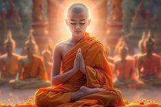 Beautiful Teen Buddhist Monk in Meditation Pose Amituofo Buddha, Monk Meditation, Fair Face, Meditation Pose, Inspirational Digital Art, Meditation Poses, Photography Movies, Buddhist Monk, Indian Culture