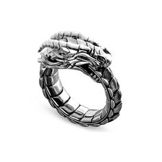 The Ruler Of All Dragon Rings! Unique Silver Dragon ring, handcrafted in solid sterling silver and rhodium plated. Genuine top quality, calibrated, blood-red garnets for the eyes. Design features a Dragon, depicted as the Ouroboros, swallowing its own tail. The ring is 12mm wide at the widest area. Unique men's ring, designed and handcrafted in the United States. Silver weight is approximately 33 grams. *Additional sizes and gemstone options available upon request, including: white diamonds, bla Man Jewellery, Jewelry Goals, Diamond Scale, Viking Dragon, Unique Mens Rings, Viking Ring, Dragon Ring, Gold Skull, Gold Dragon