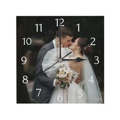 PRICES MAY VARY. 【Personalised Photo Clock】Click the " customize now " button to design your own personalized wall clock. Click “browse” button to add any photo you want. Adjust your photo to a proper place. Finally, you can get a special wall clock. Personalise your favourite photo on the clock, such as the photo of the couple, the photo of your family, the photo of your pet, the photo of your baby, etc. Every time you see the time, you can remember the happy moments recorded by the photos. 【Hi Clock Themed Wedding, Wedding Anniversary Gifts For Couple, Picture Clock, Square Clock, Photo Wall Clocks, Day Fits, Personalized Wall Clock, Photo Clock, Square Clocks