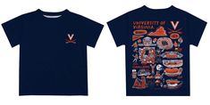 Let your kiddo look cool in his new Vive La Fete Impressions hand sketched artwork boys tee shirt. Let him play, go to the game, and cheer loudly and proudly with his UVA Cavaliers gear by Vive La Fete.Celebrate and cheer on game day with our classic design UVA Cavaliers Short Overstitched Crew Neck Sleeve Top. Officially Licensed product sold by Vive La Fete.This awesome graphics, fun and game day crew neck t-shirt features officially licensed UVA Cavaliers colors and graphics; perfect to cheer Graphic Tee Tops With Custom Artwork For Fans, Casual Blue T-shirt With Custom Artwork, Virginia Cavaliers, Hand Sketch, Boy Tees, Navy Shorts, Tee Design, Look Cool, Soft Knits