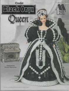 an advertisement for the black and white queen costume