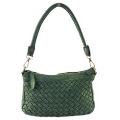 Step up your style game with our Italian Woven Leather Shoulder Bag! Versatile as both a shoulder bag and crossbody, this bag is perfect for any occasion. With high-quality Italian leather and a unique woven design, you'll stand out in the best way. Upgrade your accessory game today! Handmade ♥ Made in Italy Real Leather Calf 24x16x7 cm Modern Shoulder Bag With Braided Handles Clutch, Intrecciato Weave Shoulder Bag Clutch, Green Woven Leather Crossbody Shoulder Bag, Travel Clutch Shoulder Bag With Intrecciato Weave, Intrecciato Weave Clutch Shoulder Bag For Travel, Green Woven Leather Shoulder Bag, Trendy Woven Leather Crossbody Hobo Bag, Leather Clutch Shoulder Bag With Braided Handles, Everyday Green Shoulder Bag With Intrecciato Weave