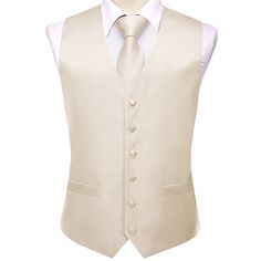 High Quality Vest+Necktie Brand: ties2you Button closure Formal Suit Vest : High Quality Material, The material of vest is soft and lightweight. No fading, no distortion, anti-wrinkle and smooth, is not easy to pilling. Important : This dress vest sizes are not same as US size. Please check the size chart carefully on product page. Excellent Design : Business vest is designed with classic V-neck, The back adjustable Waistcoat offers a more accurate fit, makes you stand out in the crowd. Match Ti Vest Linen, Business Vest, Cream Vest, Work Vest, Dress Vest, Dress Work, Formal Suit, Business Style, Linen White