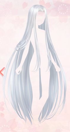 an anime character with long white hair