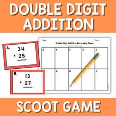 the double digit addition game is shown