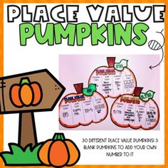 place value pumpkins for the classroom