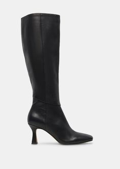 Dolce Vita - Gyra Wide Calf Boots Sleek Tall Boots With High Shaft, Sleek Tall High Shaft Boots, Sleek Wide Calf Heeled Boots With High Shaft, Sleek Fall Knee-high Boots With High Shaft, Sleek Wide Calf High Shaft Knee-high Boots, Wide Calf High Shaft Boots For Office, Fitted Knee-high Boots With Sculpted Heel For Fall, Black High Shaft Mid-calf Boots For Fall, Modern High Shaft Boots For Fall