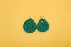 Unique artisan craft, supporting Mexican heritage Whether you're shopping for yourself or looking for the perfect gift, these green crochet earrings are sure to delight. Embrace the beauty of handmade, sustainable fashion with a pair that tells a story. Add a touch of handmade elegance to your accessory collection with these beautiful green crochet earrings, lovingly crafted by a talented Mexican wife and mother of four in Los Angeles. These lightweight, boho-style earrings feature a delicate, c Green Bohemian Earrings For Everyday Wear, Green Bohemian Earrings For Everyday, Green Crochet Jewelry, Handmade Green Round Earrings, Handmade Green Jewelry For Everyday, Jewelry Mexican, Mother Of Four, Mexican Heritage, Green Crochet