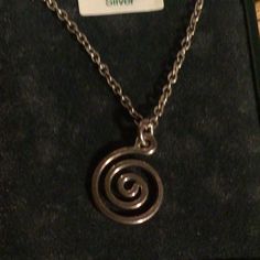 20” Sterling Chain With Spiral Pendant Approximate 3/4” Dia. New In Gift Box From Ireland Spiral Jewelry, Spiral Pendant, Spiral Necklace, Womens Jewelry Necklace, Craft Ideas, Gift Box, Jewelry Necklaces, Women Jewelry, Necklaces