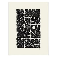 a black and white print with an abstract design