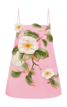 Women's Leo Lin Spring Summer 2025 Collection | Moda Operandi Floral Bustier, Applique Shirts, Short Sleeve Mini Dress, Cream Dress, Floral Mini Dress, Mini Dress With Sleeves, Spring Summer, Mini Dress