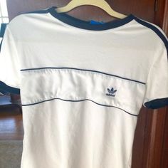 Never Worn Jersey/Polo Style White Adidas Top With Black Details Really Cute For Tennis Adidas Jersey, Adidas Top, Jersey Style, Adidas White, Polo Style, Adidas Tops, White Adidas, Adidas Women, Top Styles