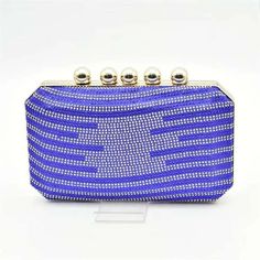 Clutch Bag For Women Who Go For Shopping, Dating, Evening Party or Wedding. Rectangular Evening Bag For Weddings And Parties, Rectangular Bags For Party Season Events, Wedding Clutch Bag For Party Season, Gold Bags For Wedding And Party Season, Rectangular Wedding Bag For Party Season, Gold Handheld Box Bag For Party, Glamorous Blue Rectangular Clutch, Glamorous Blue Formal Bag, Elegant Purple Party Bag