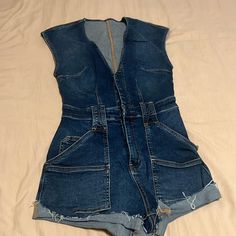 We The Free Denim Romper. Shorts. Stretch Demon. Washed But Never Worn. Denim Romper Shorts, Denim Short Romper, Free Pants, Romper Shorts, Shorts Romper, Denim Romper, Free People Denim, Short Rompers, Pant Jumpsuit