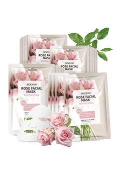 PRICES MAY VARY. SPA FACIAL MASK - This pink rose facial mask is made of rose flower extracts, hyaluronic acid, Multiple extracts, highly concentrated nutrient solution to create a healthy skin base.helps skin purifying, exfoliating for a radiant, smooth, supple skin feel.Beauty Rose Sheet Masks meets your need for Facial SPA. Hydrating Sheets Mask is perfect for facial SPA sheet mask 3 times per week, 15 minutes of facial spa therapy for glowing skin. DEEP CLEANSING MASK SHEET - Moisturize your Rose Sheets, Face Mask Skincare, Pink Skincare, Rose Skincare, Rose Facial, Mask Skincare, Hydrating Sheet Mask, Rose Face Mask, Rose Face