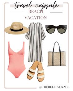 the travel capsule beach vacation with accessories