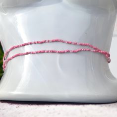 Pink Beads , Waist Beads , 46inch Waist , When Doubled Like The Photo It’s A 24inch Waist, Stretchy Pink Waist Beads, Beads Waist, Fish Pendant Necklace, Pink Pearl Necklace, Seashell Pendants, Starburst Earrings, Bow Bracelet, Turquoise Boho, Waist Beads