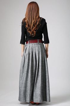 Maxi Rock, Long Linen Skirt, Grey Maxi Skirts, Green Maxi Skirt, Skirt Linen, Long Skirt Summer, Maxi Skirt Style