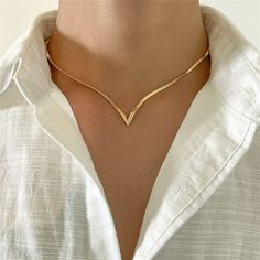 Simple Man, Necklace Men, Creative Jewelry, Men's Jewelry, Men Necklace, V Shape, Silver Necklaces, Gold Color, Classic Style