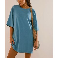 Nwt Essential Extreme Tee Mini From Free People In Color “Adriatic Sea.” Size Xs, Runs Oversized Like Free People Normally Runs. Cute And Casual Dress That’s Easy To Thrown On And Go! Also Has Pockets. Color No Longer Available On Free People! Casual Loose Fit Summer Tops, Blue Drop Shoulder Top For Loungewear, Blue Drop Shoulder Tops For Spring, Oversized Blue Solid Color Top, Oversized Solid Blue Top, Oversized Light Blue T-shirt For Summer, Relaxed Long Sleeve Summer T-shirt, Relaxed Long Sleeve T-shirt For Summer, Casual Blue Drop Shoulder Tops