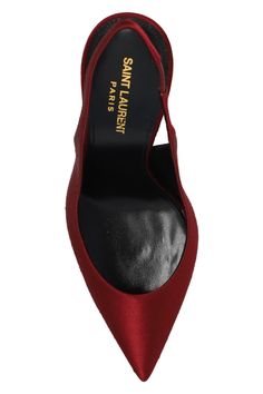 Outer Layer:FabricInner Layer:LeatherSole:Leather | Saint Laurent Women's zoe Pumps | FW23/24 Fall Fashion Shoes, Power Red, Ysl Heels, Ysl Shoes, Slingback Pump, Cherry Red, Luxury Retail, Luxury Boutique, Fall Fashion