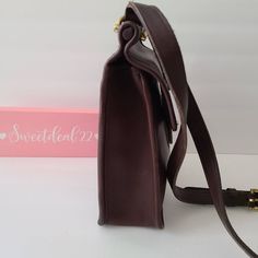 "Original Classic Coach Murphy Bag Brown leather with brass hardware Roomy interior with inner zip pocket Covered by a flap and secured with a turnlock Back slip pocket Hang tag and chain Adjustable 46\" strap at last hole to be worn over shoulder or crossbody Measures: 7\"L, 9.5\"H, 4\"W Made in Costa Rica #E9P-9930 Cleaned, conditioned and ready to wear! Questions? Just ask More vtg coach styles/colors also available" Designer Double Flap Everyday Bag, Designer Everyday Double Flap Bag, Classic Flap Bag With Metal Hardware For Travel, Classic Travel Flap Bag With Metal Hardware, Classic Shoulder Bag With Branded Hardware And Flap, Leather Satchel With Cc Turnlock For Office, Classic Shoulder Bag With Metal Hardware And Flap, Vintage Flap Bag With Detachable Strap For Formal Occasions, Formal Saddle Shoulder Bag With Brass Hardware