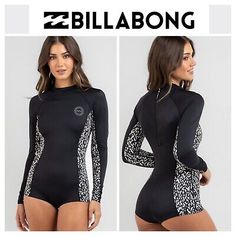 Trendy Fashion BNWT BILLABONG SEA CAT LONG SLEEVE BODYSUIT RASHGUARD (MEDIUM/10) RRP $129.99 , Women's Swimwear Long Sleeve Rash Guard With Thumbholes For Surfing, White Long Sleeve Rash Guard For Beachwear, Fitted Black Long Sleeve Rash Guard, White Long Sleeve Surfing Bodysuit, Long Sleeve Printed Rash Guard For Beach, Summer Long Sleeve Rash Guard For Surfing, Printed Long Sleeve Rash Guard For Beach, Casual Stretch Bodysuit For Surfing, Long Sleeve Printed Rash Guard For Swimming