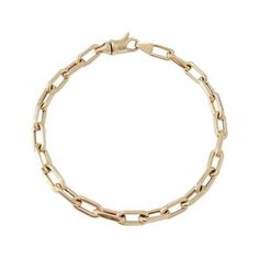 Thick Oval Link 14K Solid Gold Italian Chain Link Bracelet (Modern Minimalist Layering Bracelet, Gre Timeless Gold Bracelet With Oval Link Box Chain, Classic Gold Oval Chain Bracelet, 14k Gold Box Chain Link Bracelet, Classic Oval Gold Chain Bracelet, Timeless Oval Link Gold Bracelet With Polished Finish, 14k Gold Cable Chain Bracelet With Rectangular Links, Yellow Gold Paperclip Bracelet With Oval Link Box Chain, 14k Gold Cable Chain Bracelet With Oval Links, Modern 14k Gold Oval Link Chain Bracelet