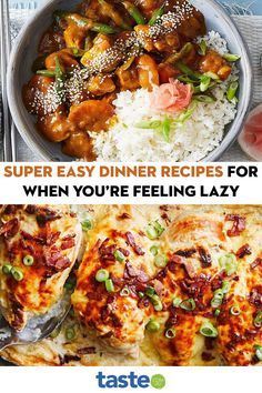 Super Easy Dinner Recipes, Chicken Piccata Pasta, Creamy Chicken Bake, What To Cook For Dinner, Bacon Sauce, Quick Family Dinners, Comfort Dinner, Super Easy Dinner, Feeling Lazy