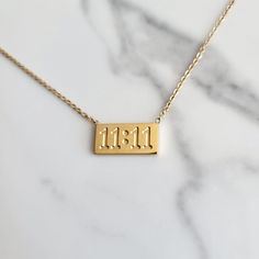 18K Gold Plated 11 11 Lucky Special Angel pendent bar necklace Gold chain necklace  Dainty necklace  Waterproof 44cm in length Angels lucky Number! make a wish Pendent Necklace Gold, Marriage Jewellery, Custom Engraved Necklace, Gold Jewellry, Number Necklace, Gold Bar Necklace, Lucky Number, Pendent Necklace, Rose Gold Chain