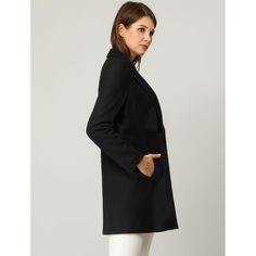 Elevate your wardrobe with the Allegra K Women's Notched Lapel Long Coat, a blend of classic charm and modern sophistication. This coat is designed to enhance any outfit with its elegant long silhouette and chic notched lapel.

- Material: Lightweight fabric for comfort
- Color: Classic Black
- Size: Medium
- Gender: Female
- Features: Long sleeves, one-button closure, seam pockets, thigh-length

Perfect for layering over both casual and formal attire, this coat promises a stylish and versatile Elegant Notch Lapel Outerwear For Office, Elegant Outerwear With Suit Collar For Business Casual, Elegant Single Breasted Outerwear For Business Casual, Elegant Single-breasted Outerwear For Business Casual, Elegant Fall Semi-formal Outerwear, Elegant Tailored Outerwear With Lapel Collar, Tailored Elegant Outerwear With Lapel Collar, Elegant Structured Outerwear For Work, Elegant Notch Lapel Outerwear For Business Casual