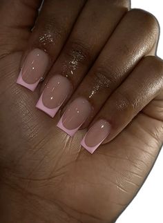 Cute Acrylic Nails French Tip Sparkle, Nail Inspo For 6th Graders, Grade 8 Grad Nails Short, Short Acrylic Nails Regular Polish, Simple Nail Ideas Black Women, Nails For Freshman Year, Back To School Nails For Middle School, Simple Nails On Dark Skin, Nails For 5th Grade Graduation